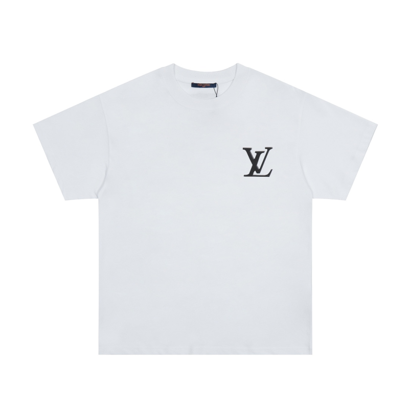 Lv 2023 Nouveau T-Shirt Manches Courtes Blanc Avec Logo Dans Le